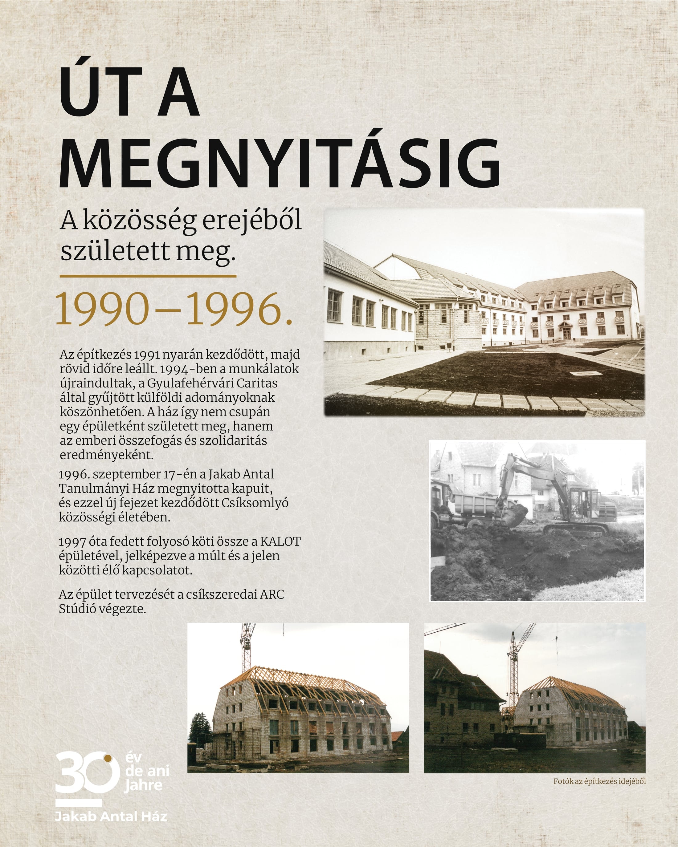 Út a megnyitásig — 1990–1996